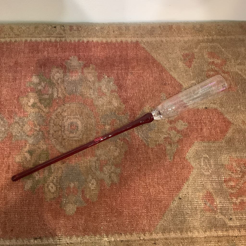Vtg Handblown Champagne Flutes Set of 8 w/ Vase