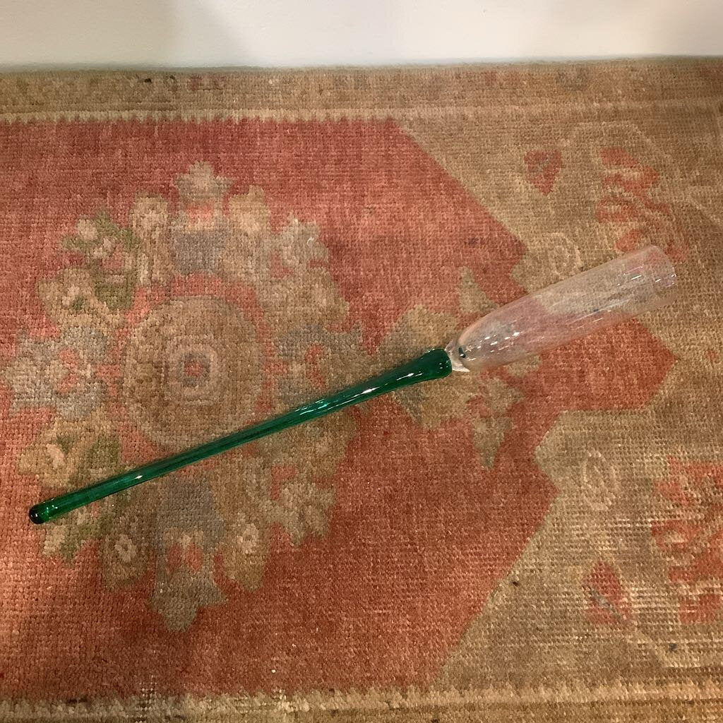 Vtg Handblown Champagne Flutes Set of 8 w/ Vase