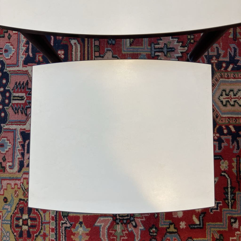 Mid Century White & Black Stacking Tables