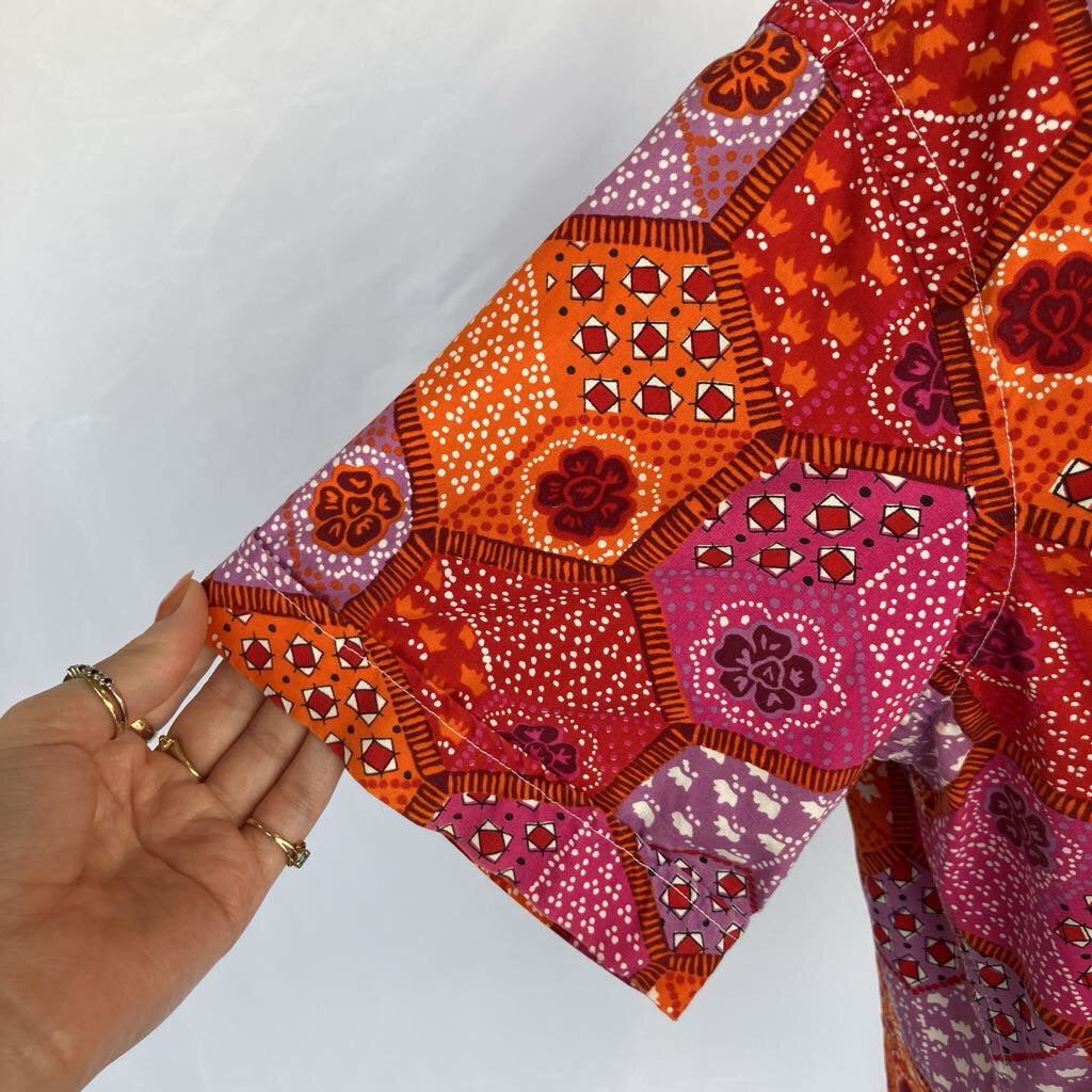 1970s Pink and Orange Button Up by Countess Mara for Jordan Marsh