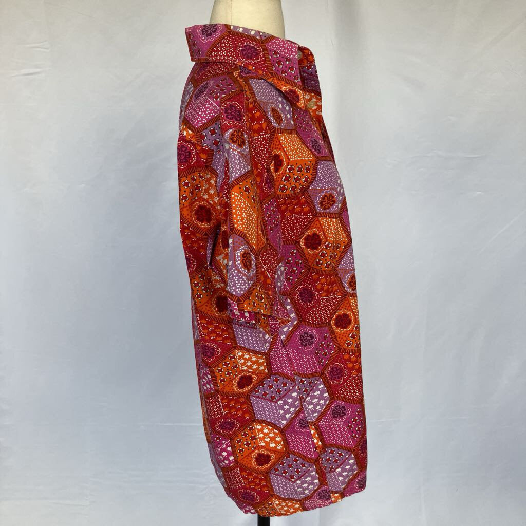 1970s Pink and Orange Button Up by Countess Mara for Jordan Marsh