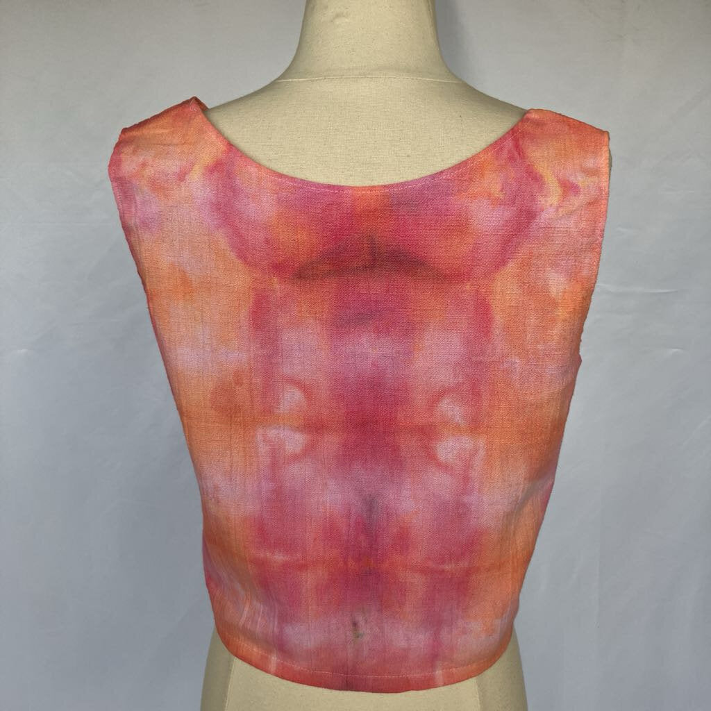 1990s Pink Tie Dye "Florida" Crop Top