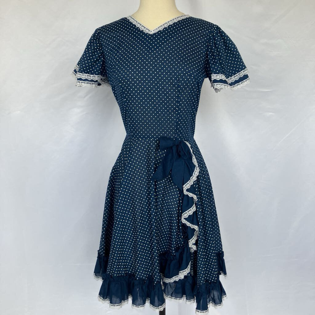 1980s Polka Dot Square Dance Dress