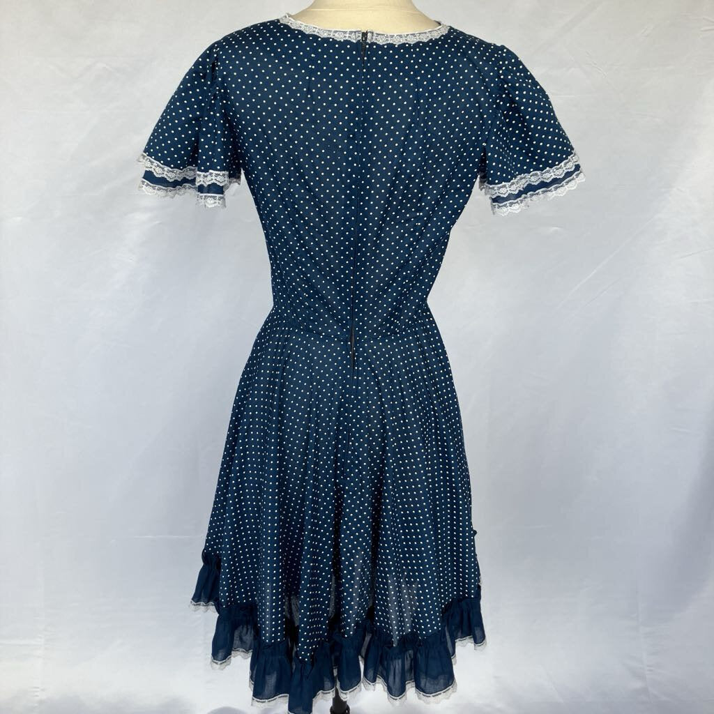 1980s Polka Dot Square Dance Dress