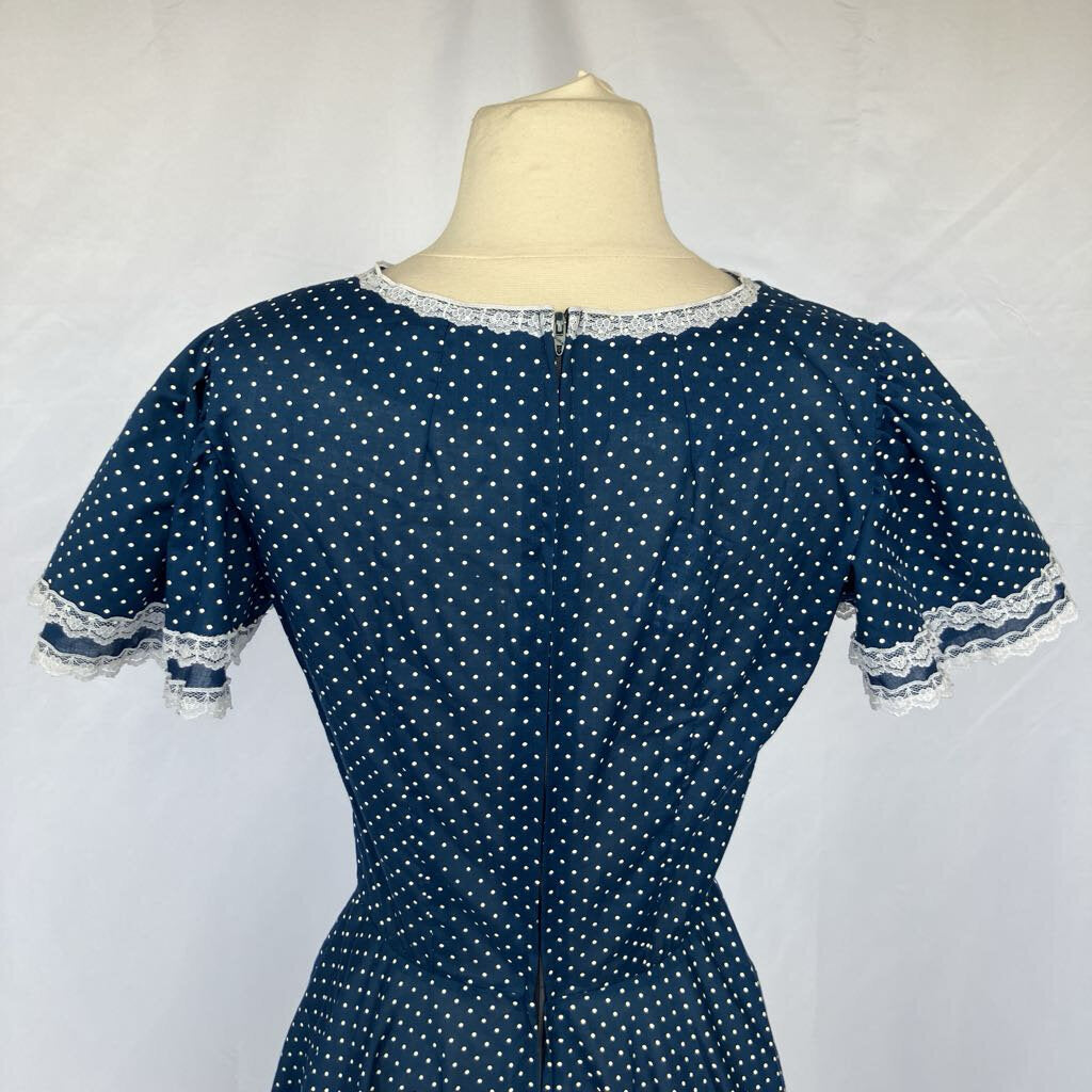 1980s Polka Dot Square Dance Dress