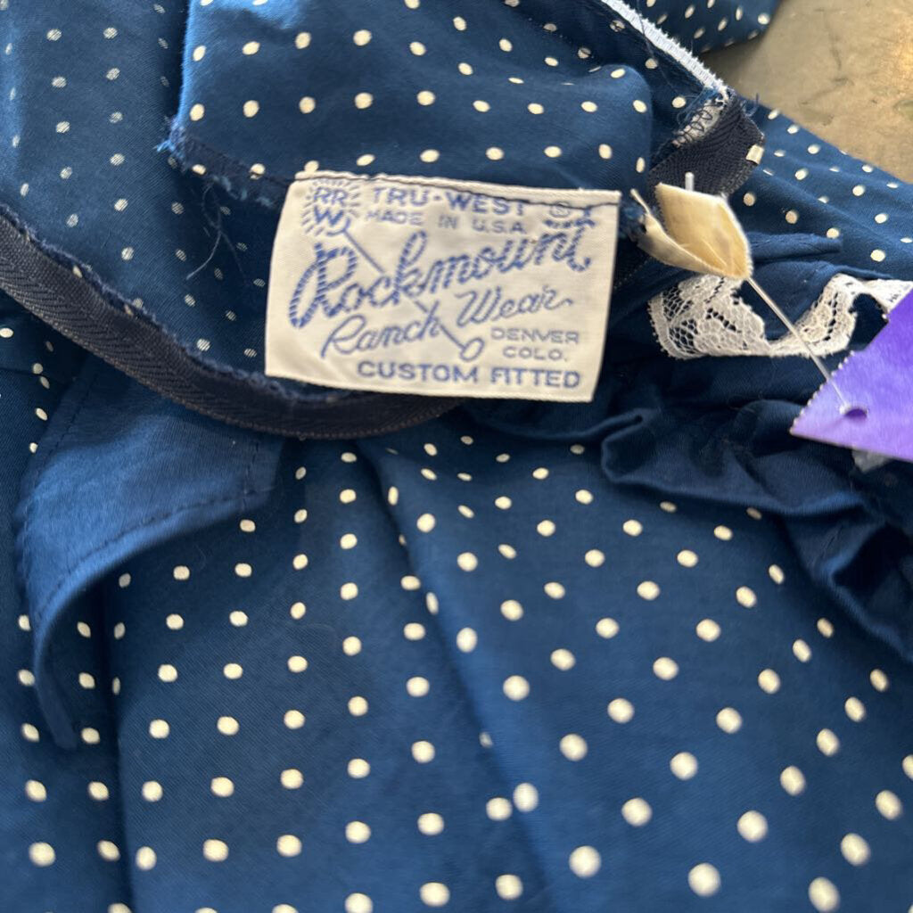 1980s Polka Dot Square Dance Dress