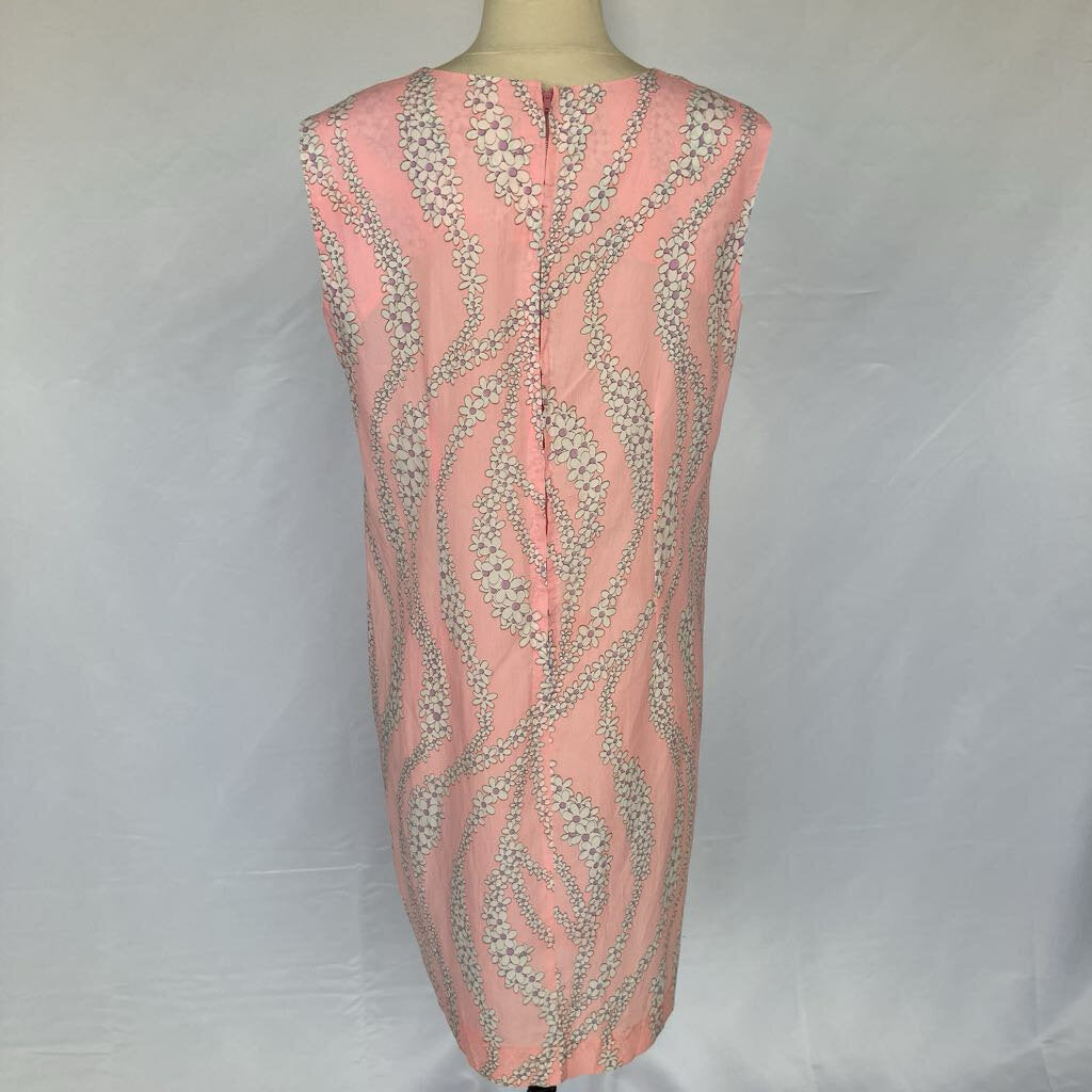 1960s Handmade Pink Mod Floral Shift Dress