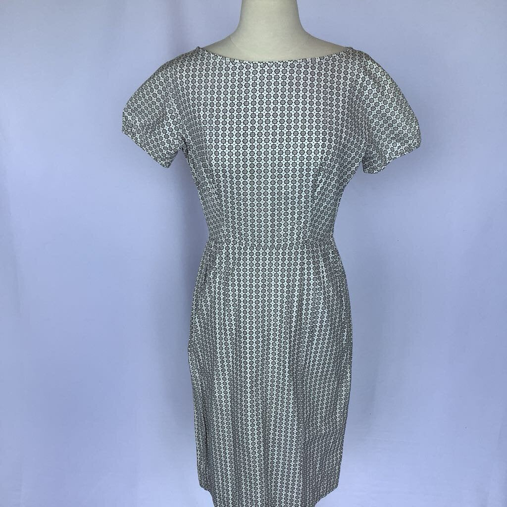 1960s White & Black Lanz Midi