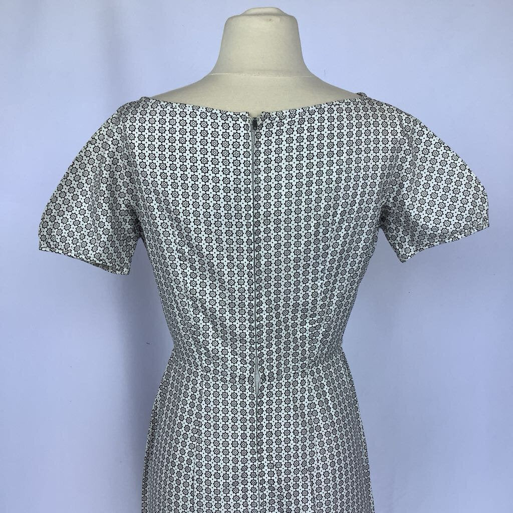 1960s White & Black Lanz Midi
