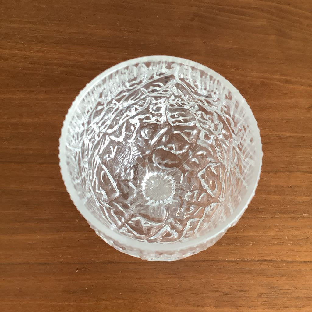 Vintage Norse Ware Acrylic Wine Goblets Crystal Ice Pattern