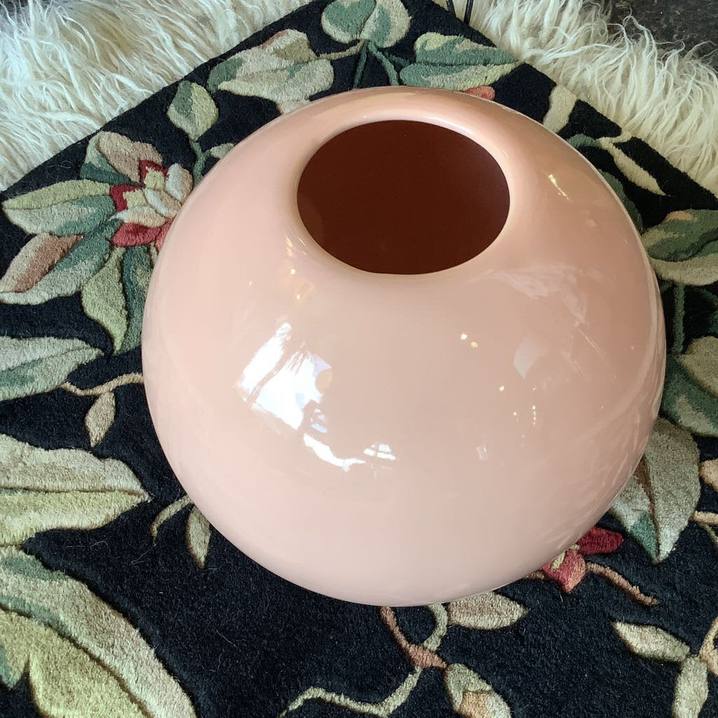 1986 Haeger Pottery American Made Peach Round Ball Vase