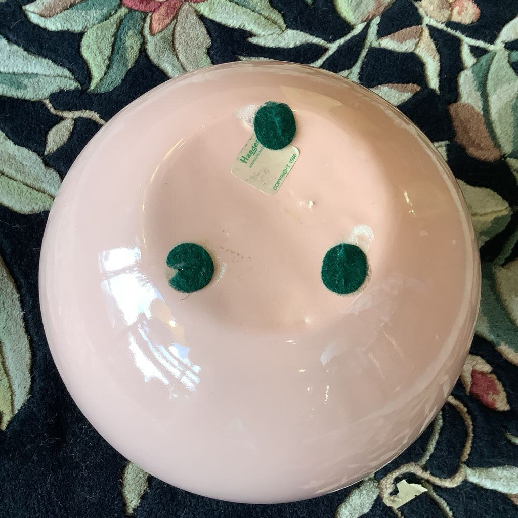 1986 Haeger Pottery American Made Peach Round Ball Vase