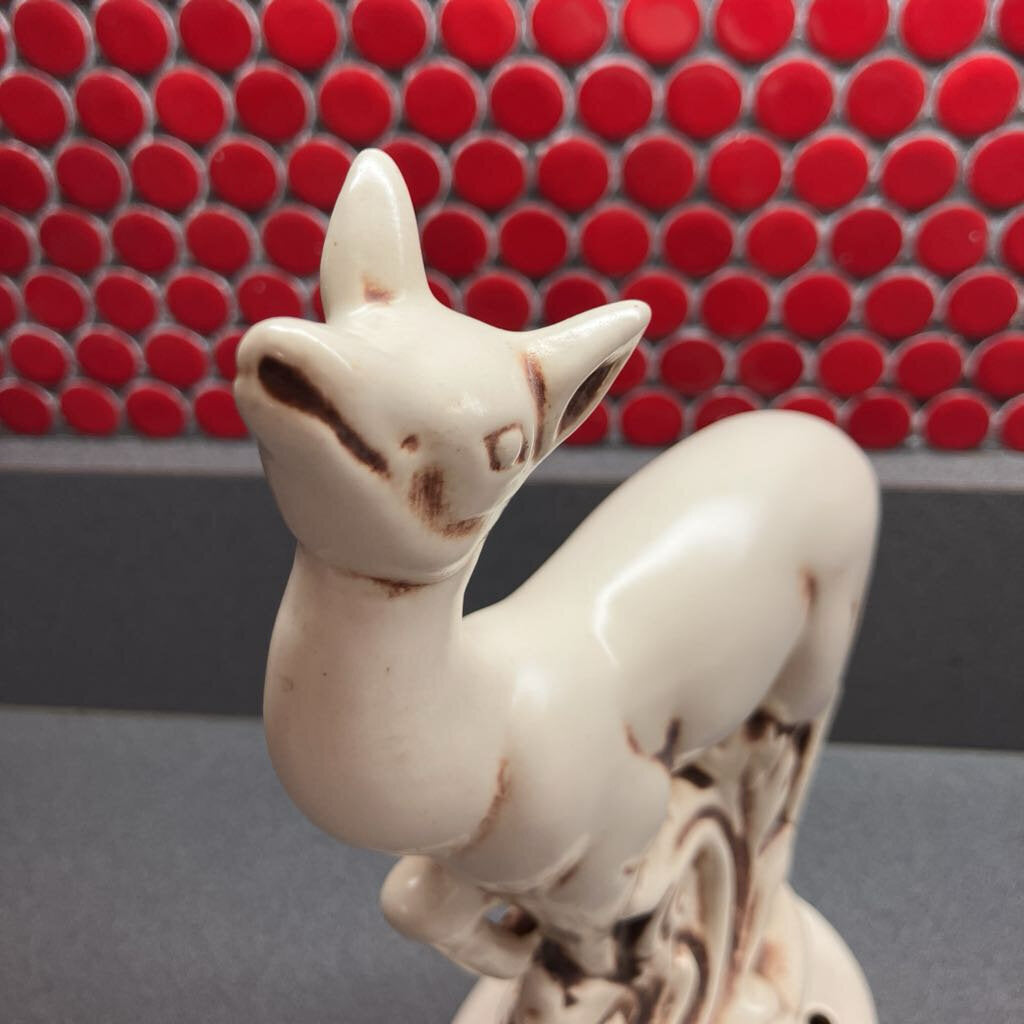 1940's Deer Flower Frog & Console by Red Wing Pottery