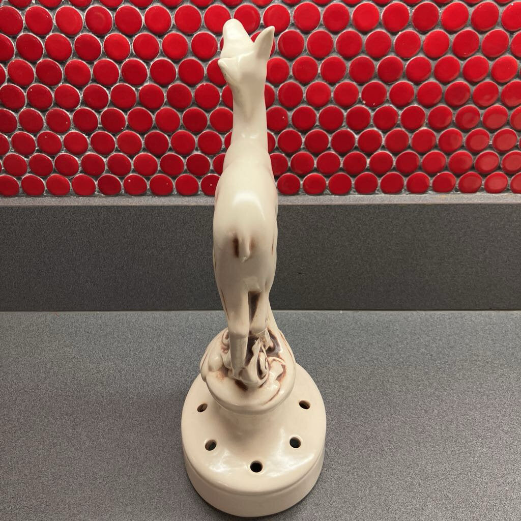 1940's Deer Flower Frog & Console by Red Wing Pottery