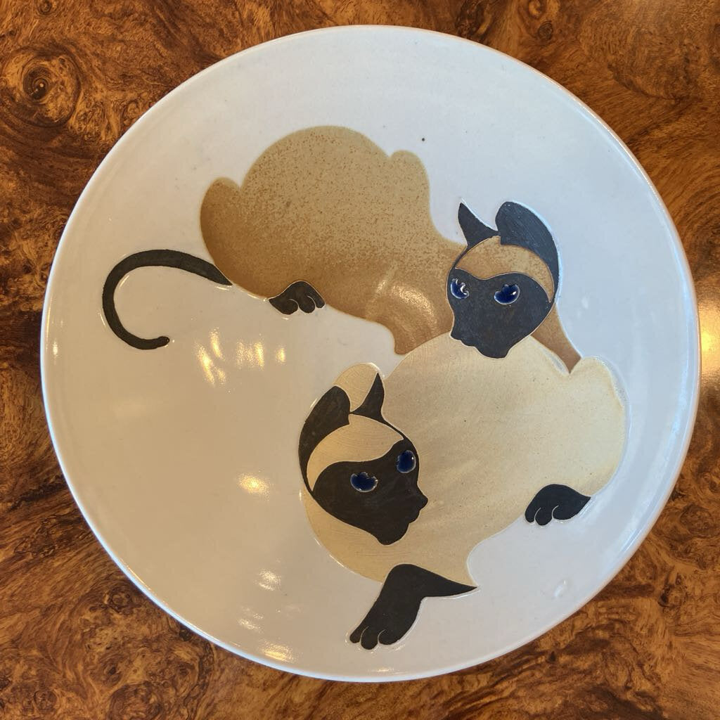 1987 Siamese Cat Studio Bowl by Rose Lee