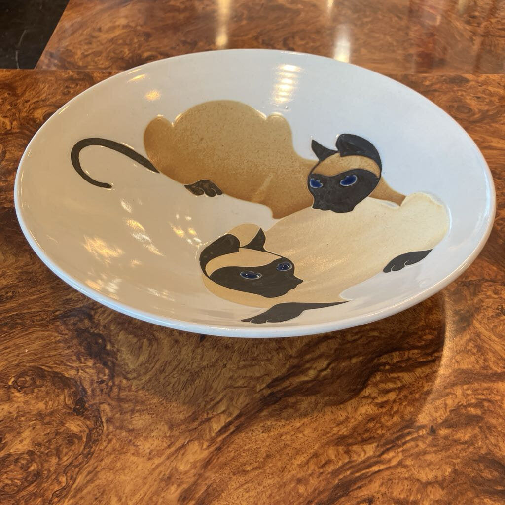 1987 Siamese Cat Studio Bowl by Rose Lee