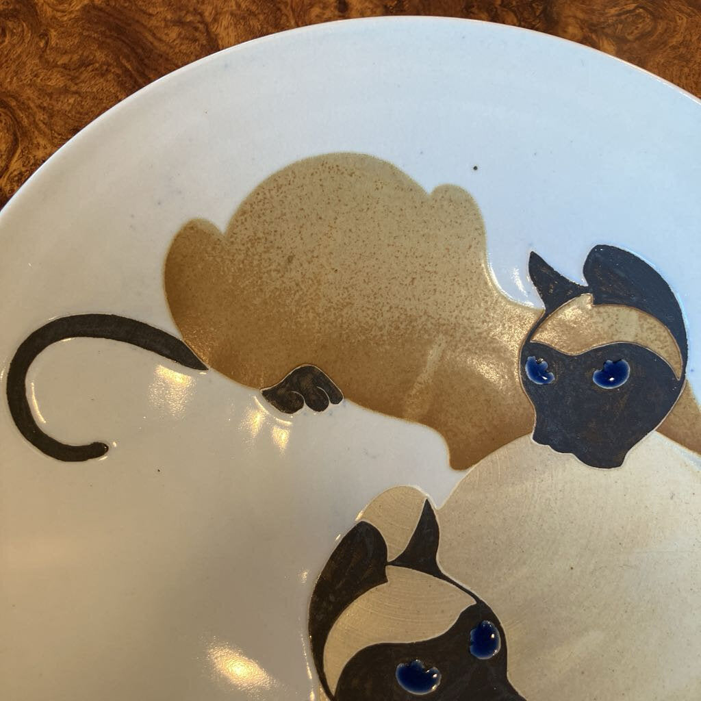 1987 Siamese Cat Studio Bowl by Rose Lee