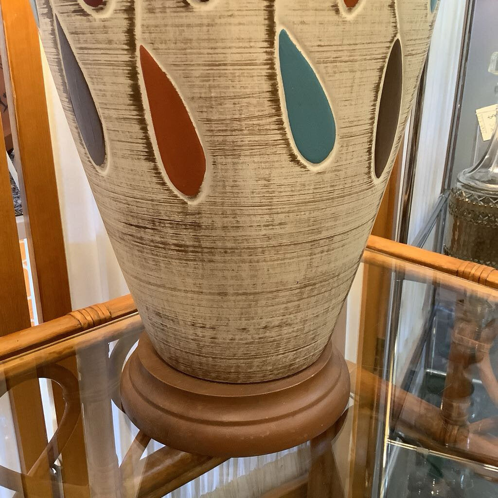 Mid Century Modern Lamp w/ Colored Teardrops