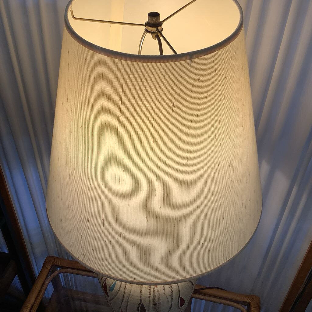 Mid Century Modern Lamp w/ Colored Teardrops