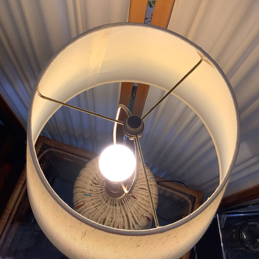Mid Century Modern Lamp w/ Colored Teardrops