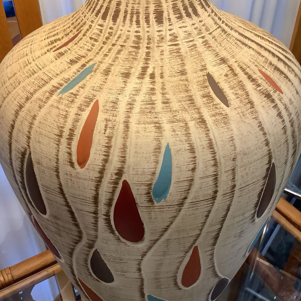 Mid Century Modern Lamp w/ Colored Teardrops