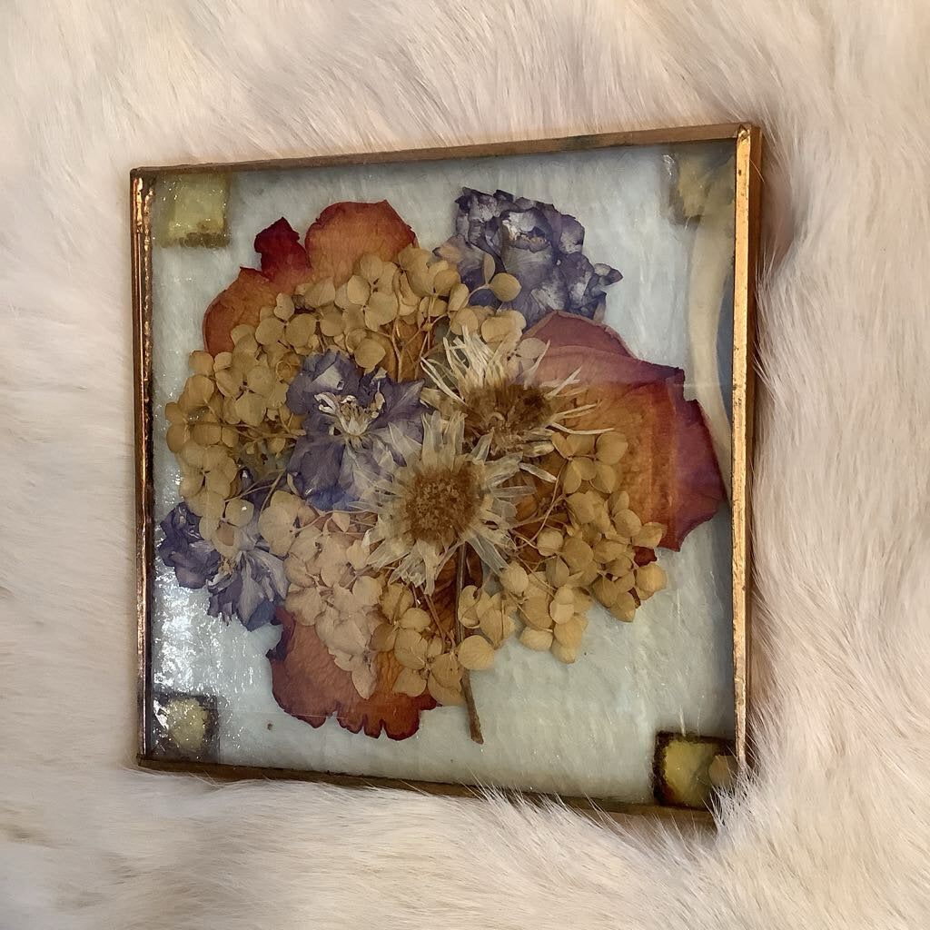 Pressed Flowers Coasters Set
