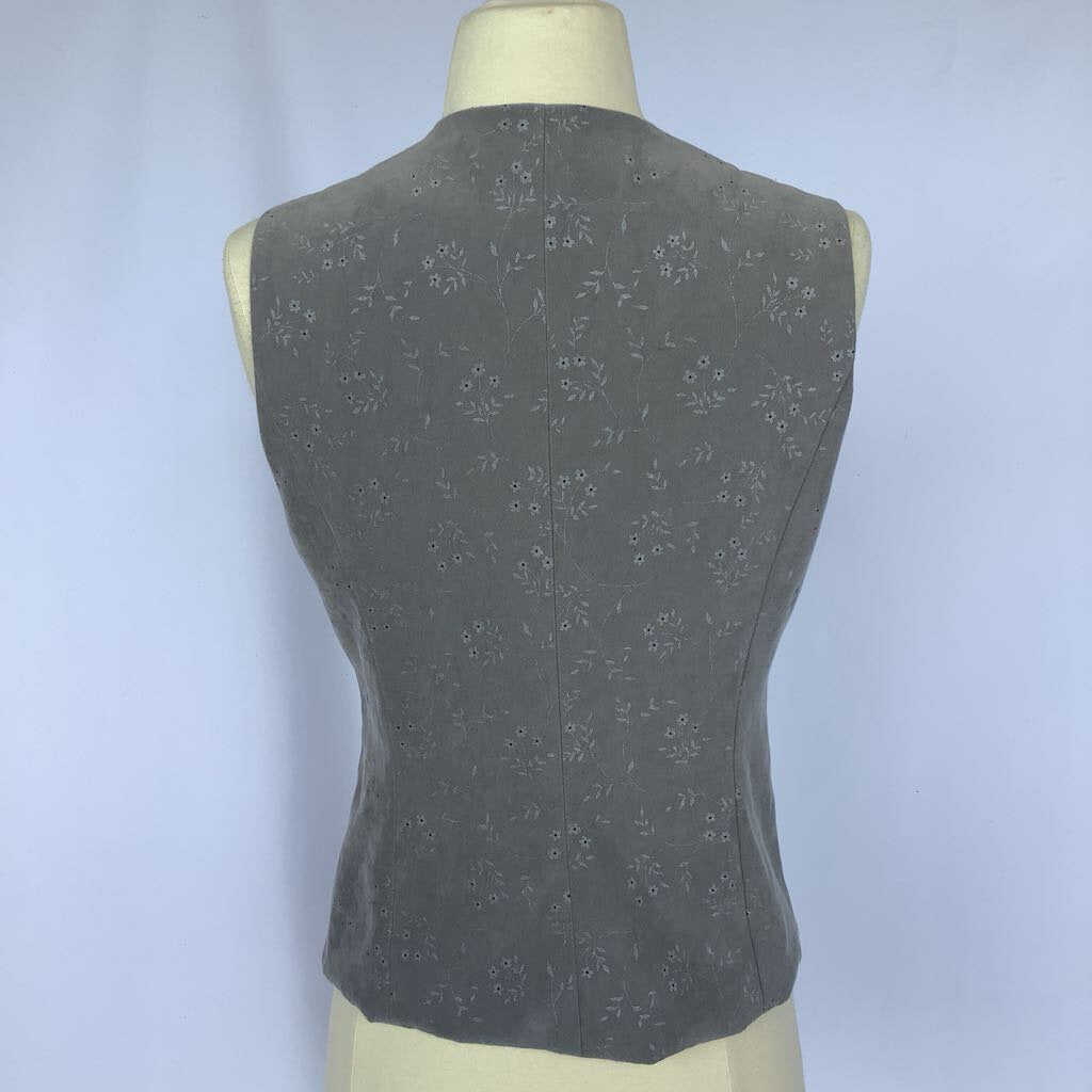 1990s Petite Sophisticated Floral Vest