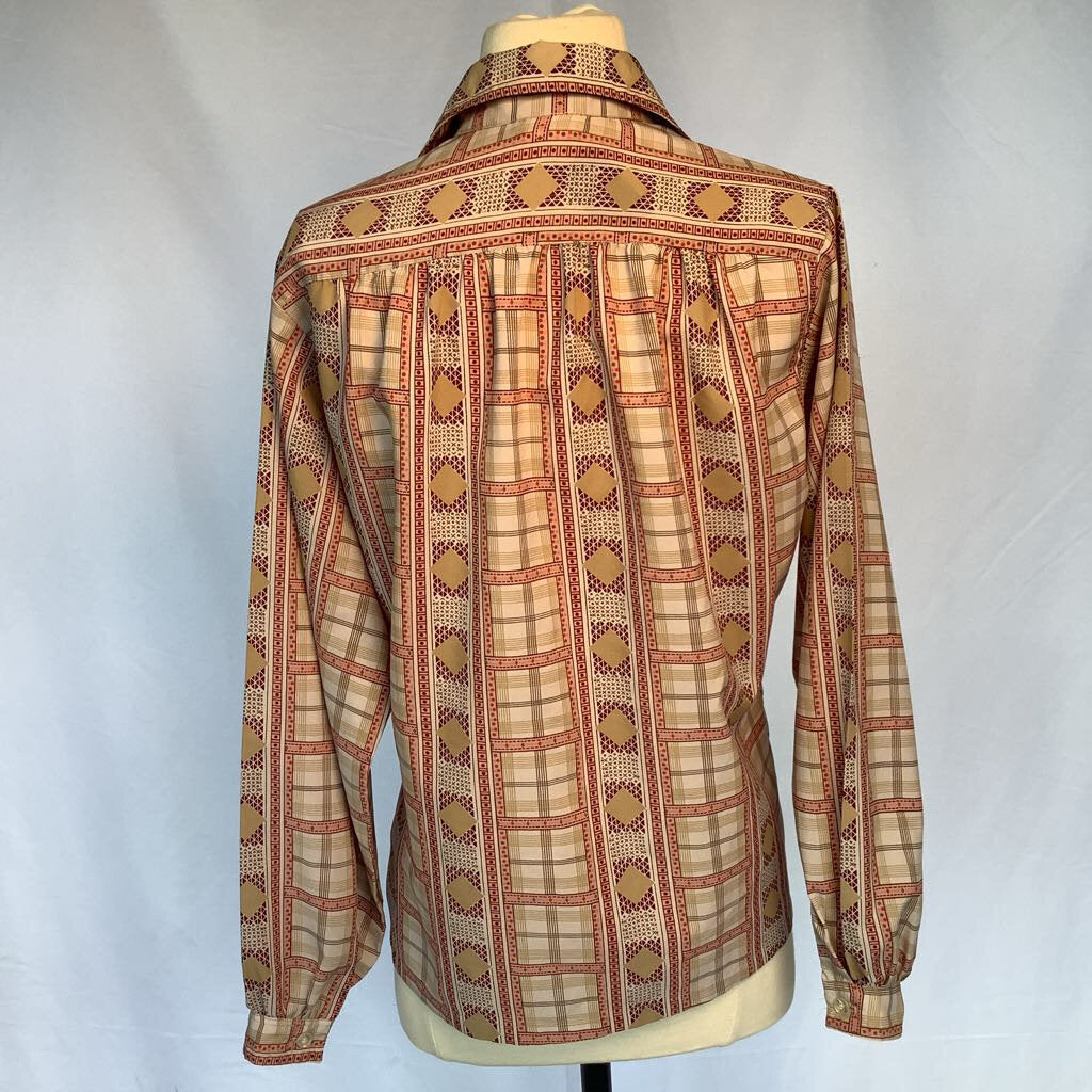 1980s Casual Corner Graphic Blouse