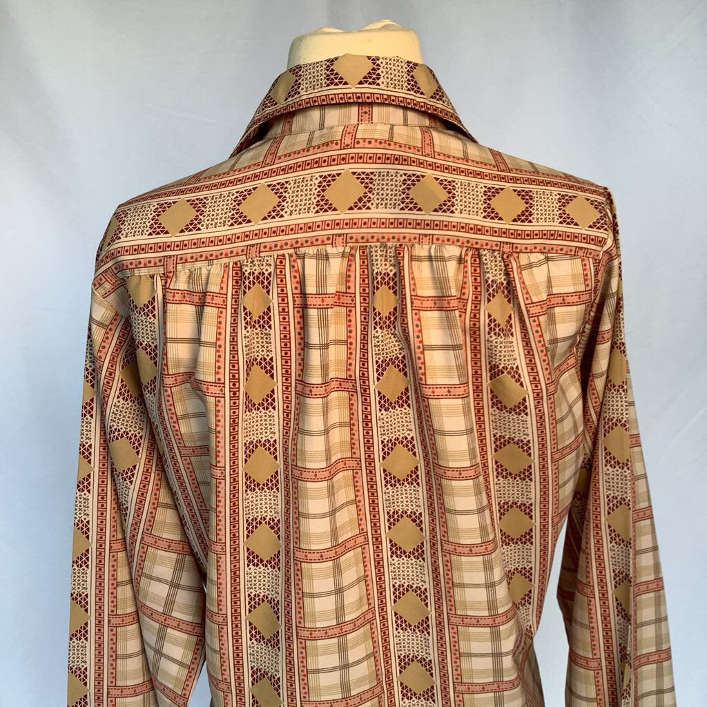 1980s Casual Corner Graphic Blouse