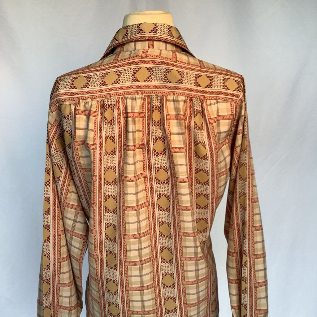 1980s Casual Corner Graphic Blouse