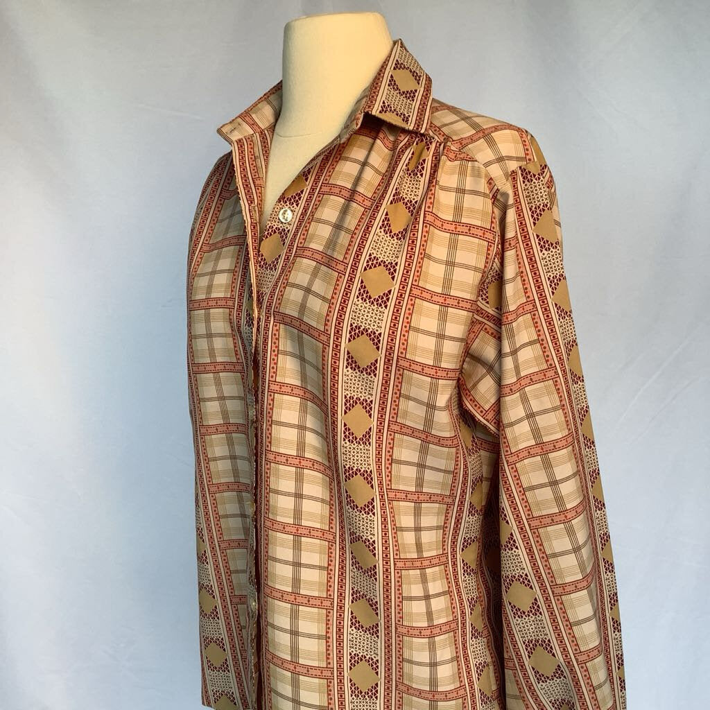 1980s Casual Corner Graphic Blouse
