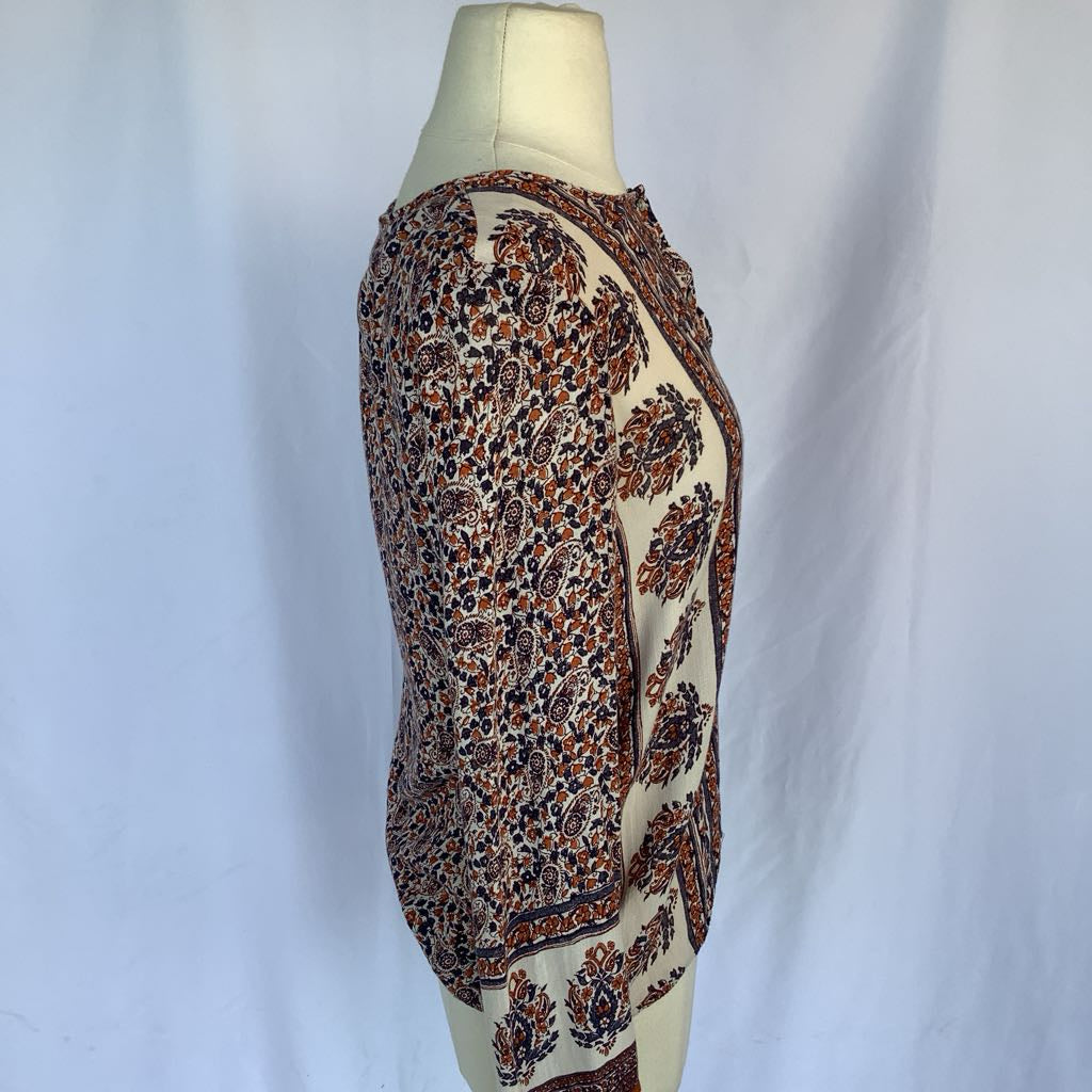 Boho Long Sleeve Waist Tie Top by Lucky Brand