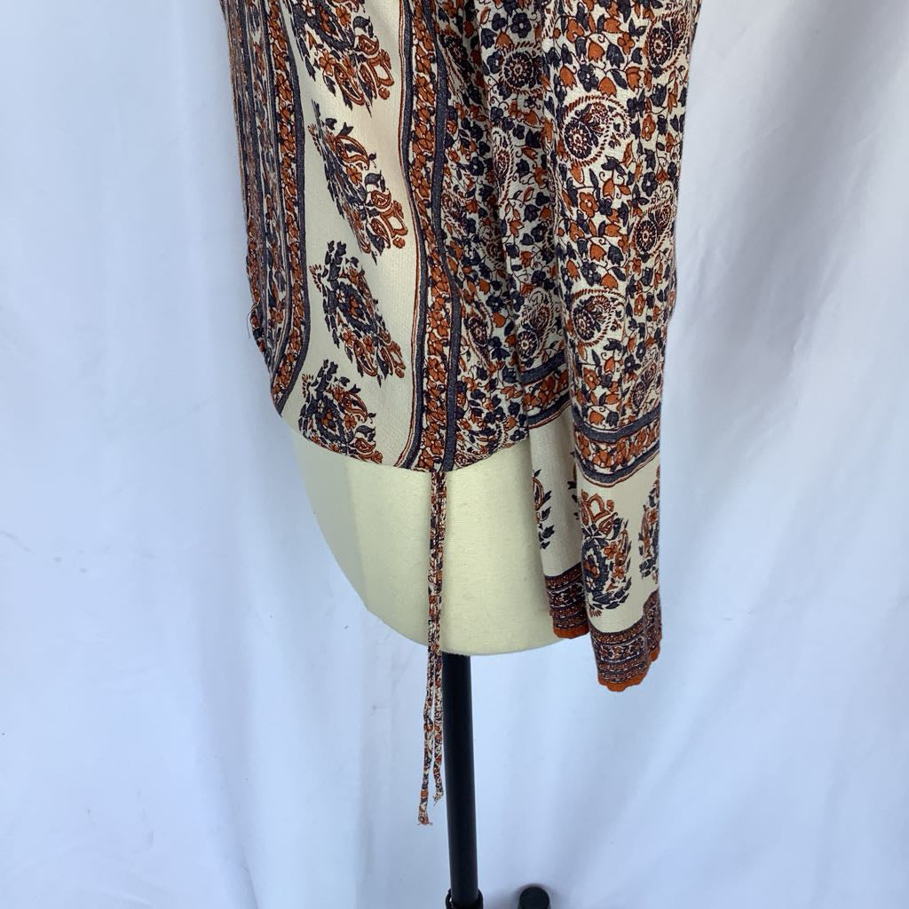 Boho Long Sleeve Waist Tie Top by Lucky Brand