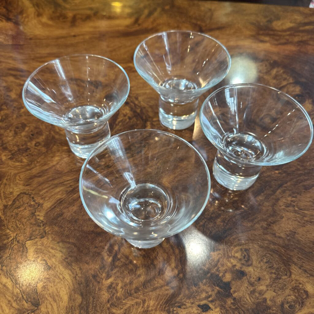 Vintage Martini Glass Set (4)