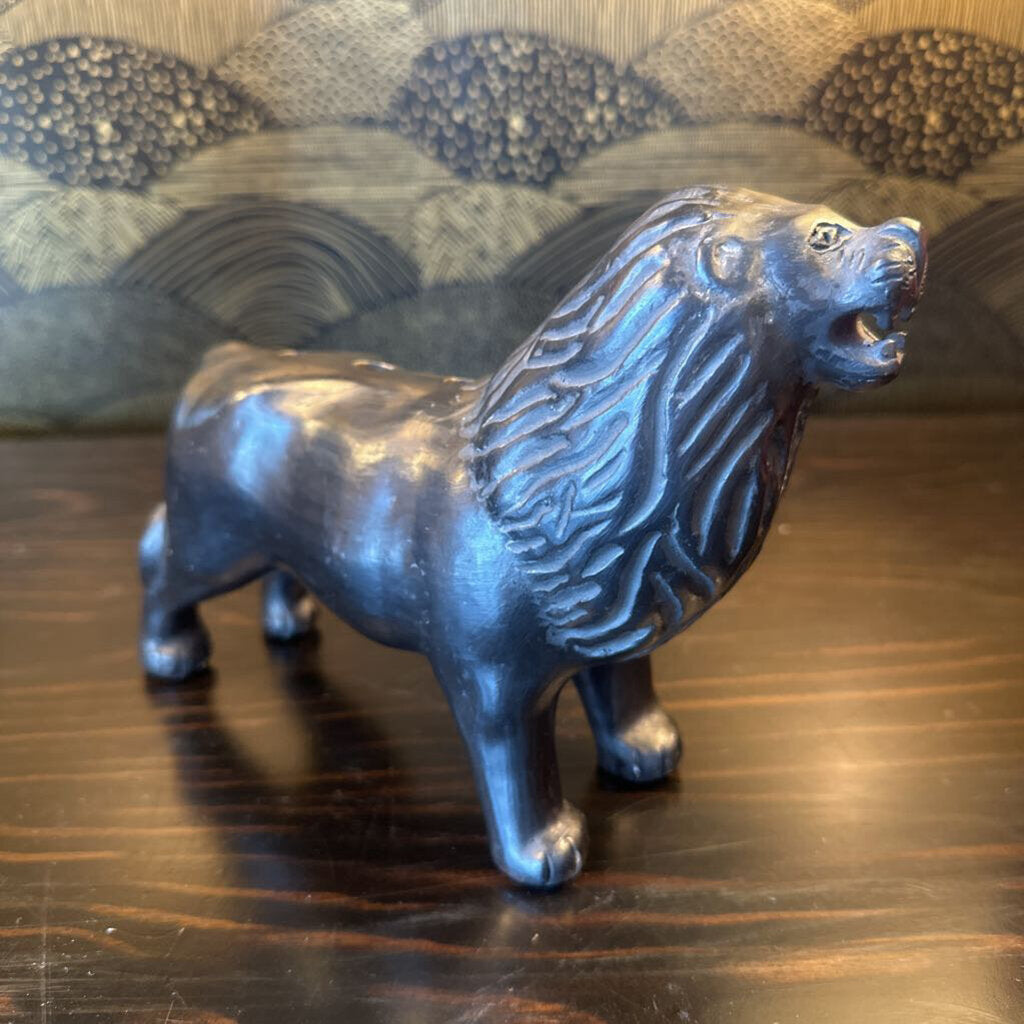 Vintage Black Lion Pencil / Pen Holder