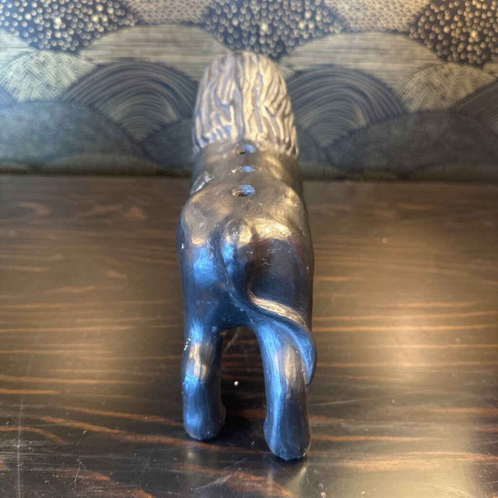 Vintage Black Lion Pencil / Pen Holder