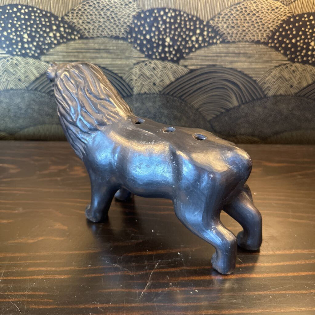 Vintage Black Lion Pencil / Pen Holder