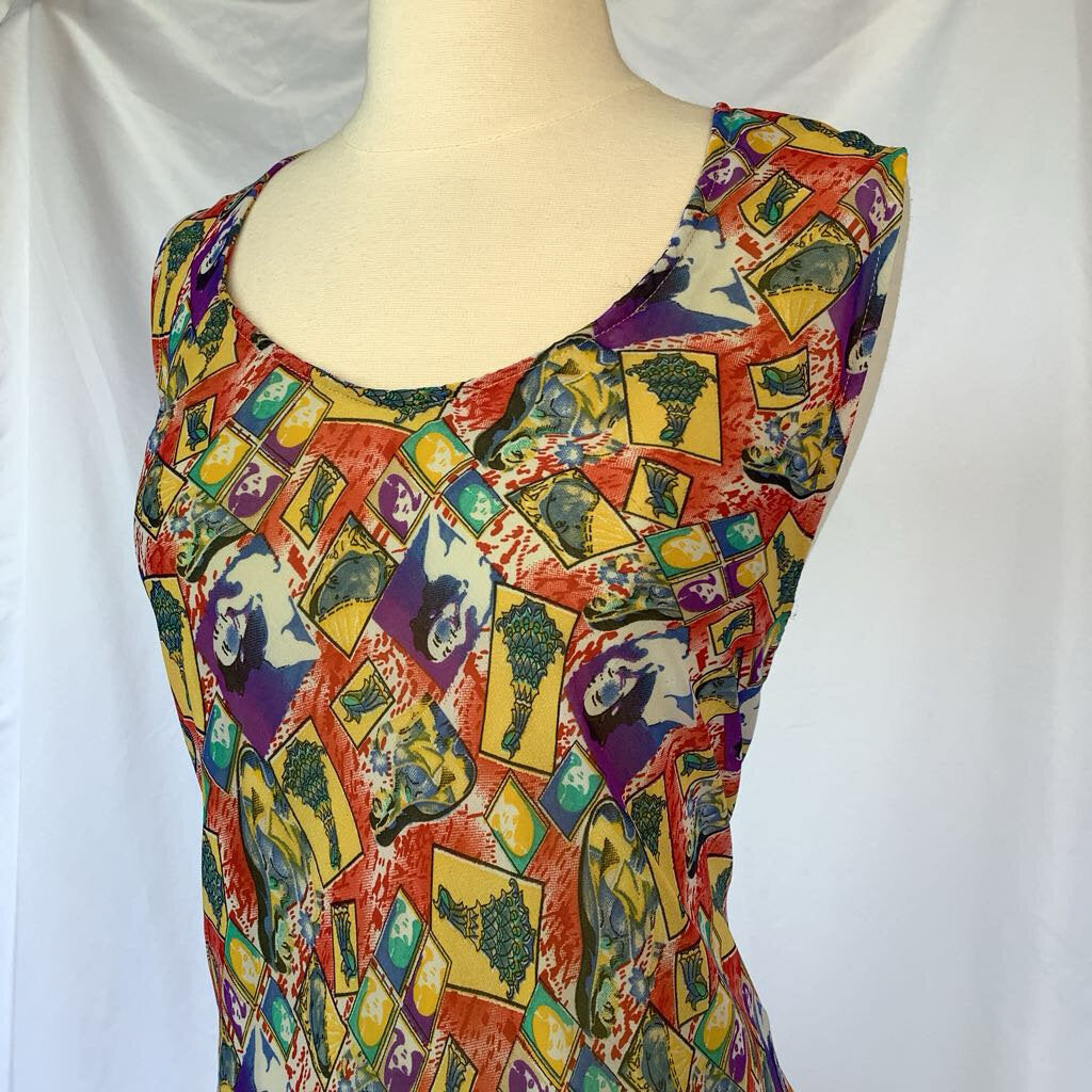 1990s Novelty Print Tent Dress