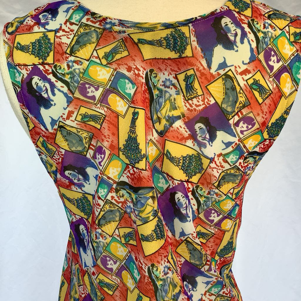 1990s Novelty Print Tent Dress