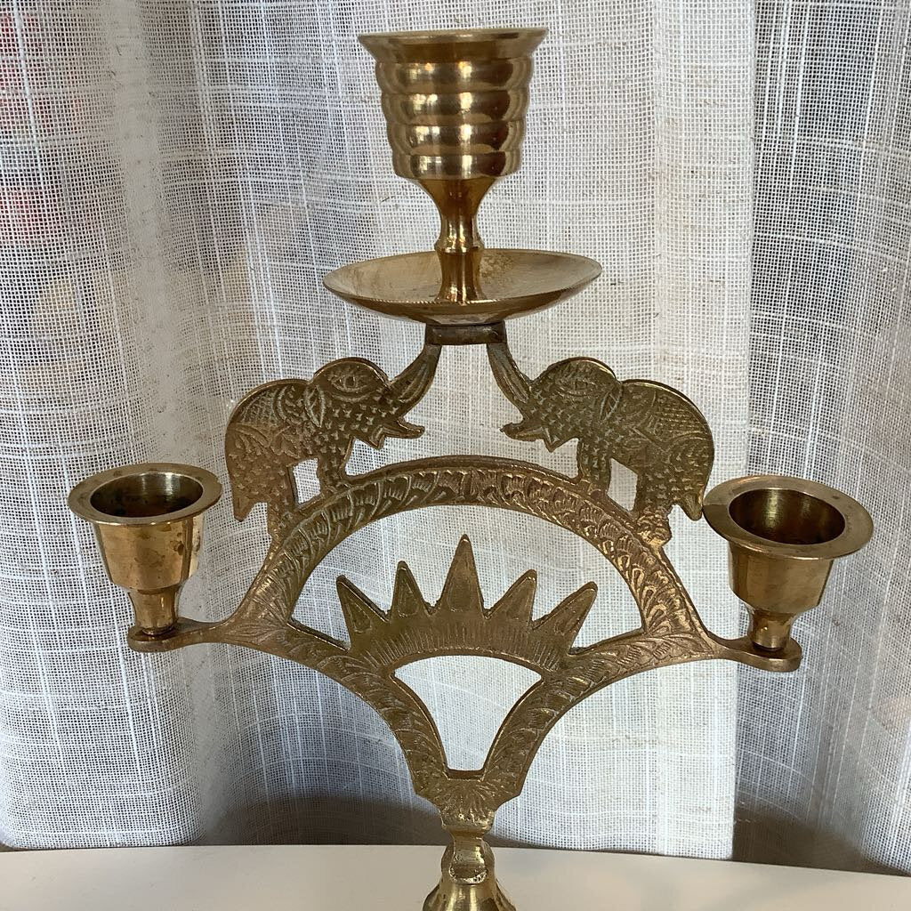 Vintage Indian Elephant candle holder