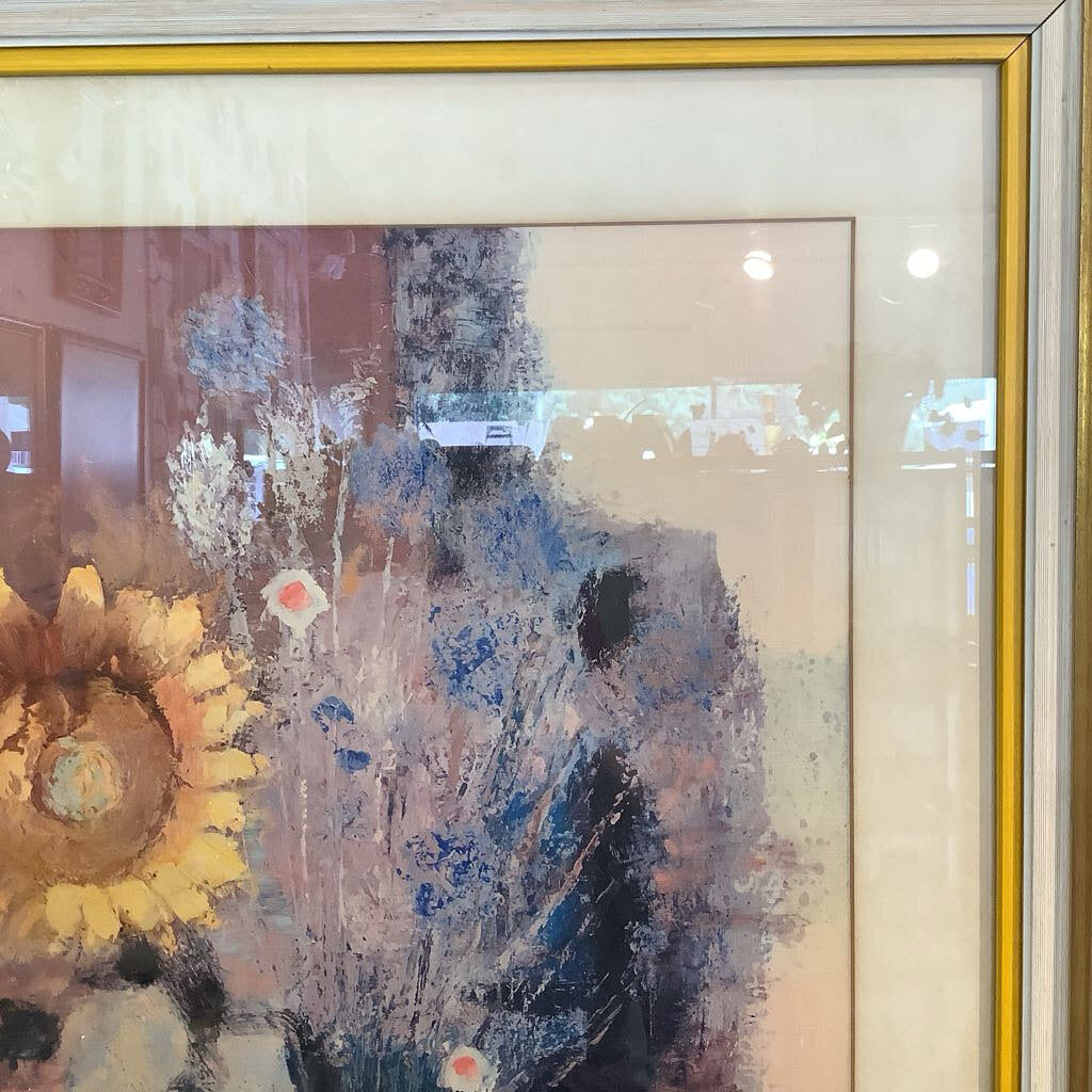 Vintage Sunflower Floral Art