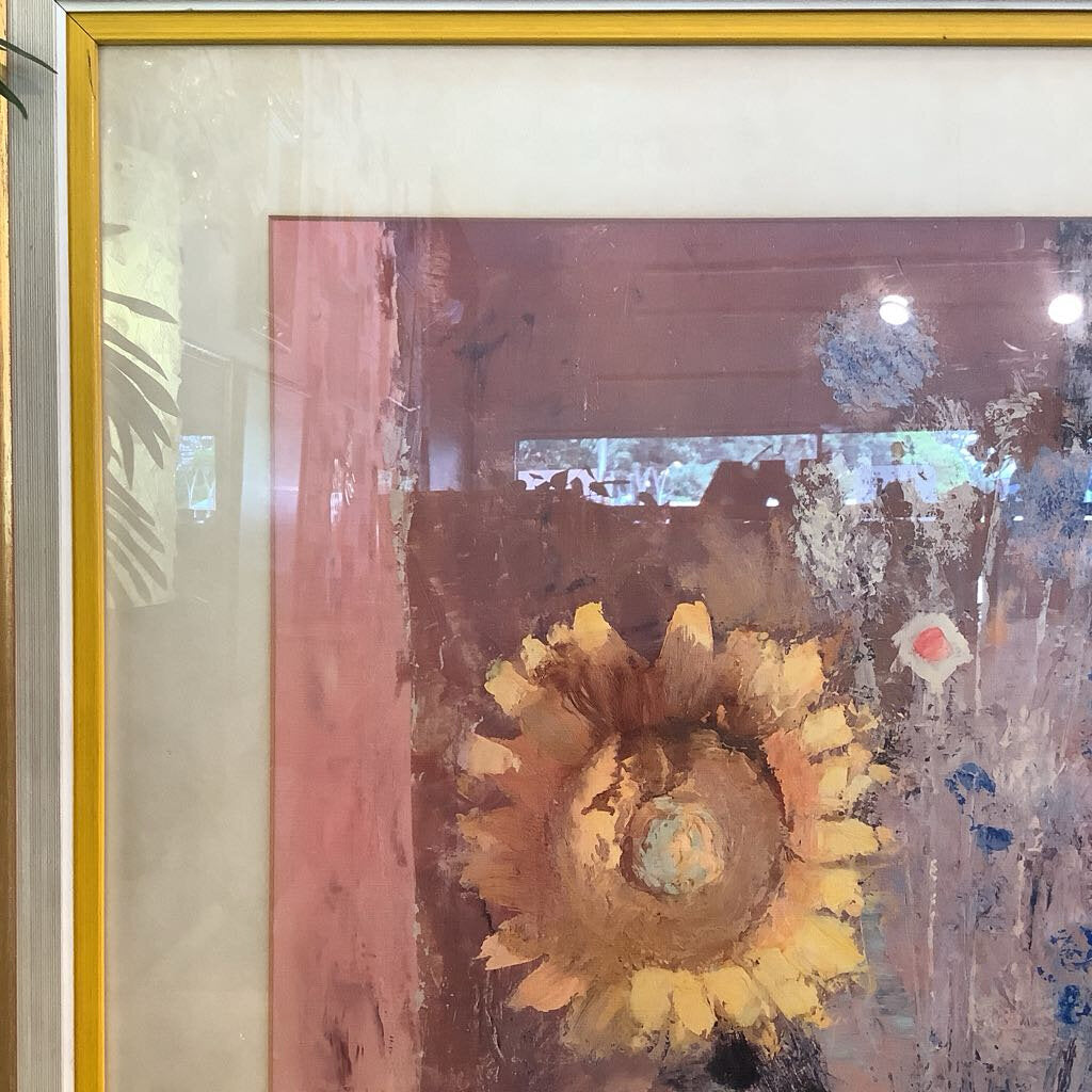 Vintage Sunflower Floral Art
