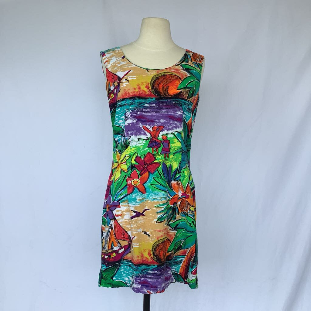 1980s Jams World Tropical Summer Dress