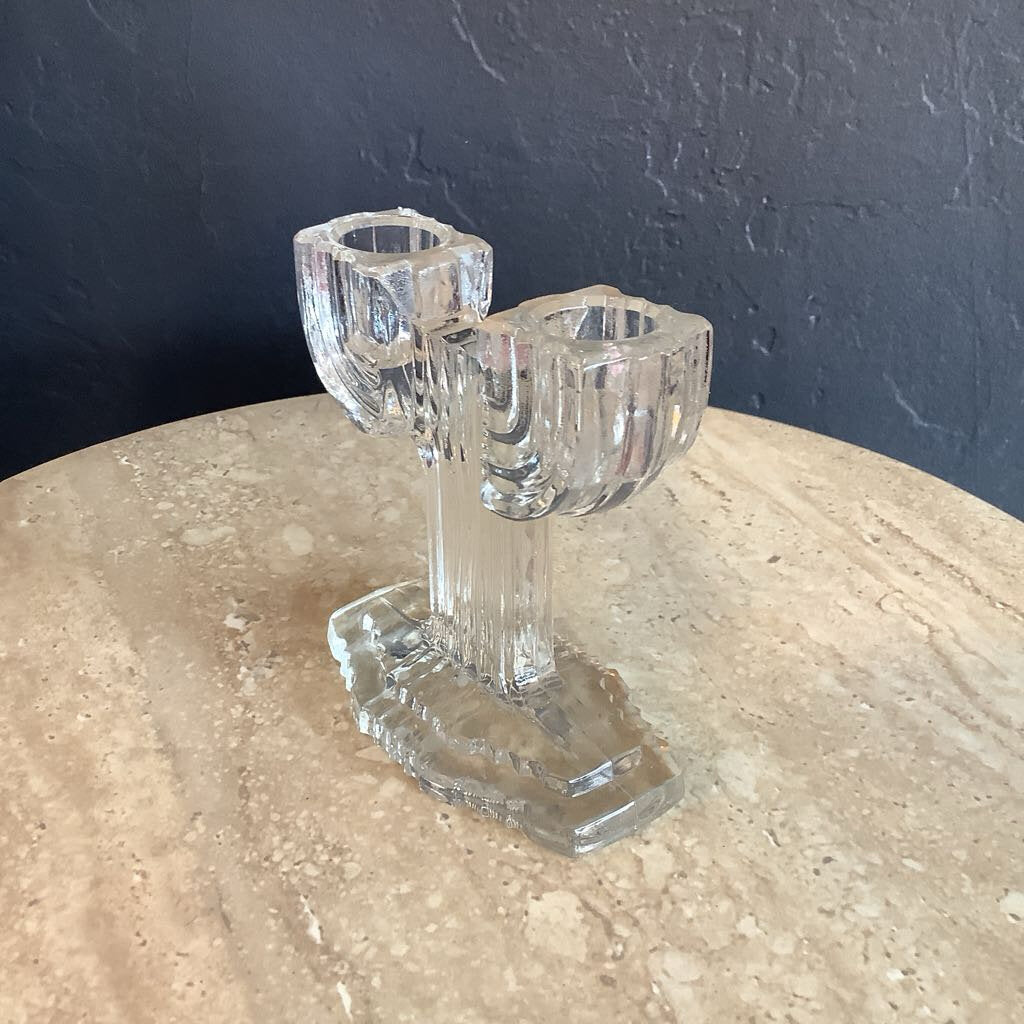 Vintage Glass Cactus Candle Holders