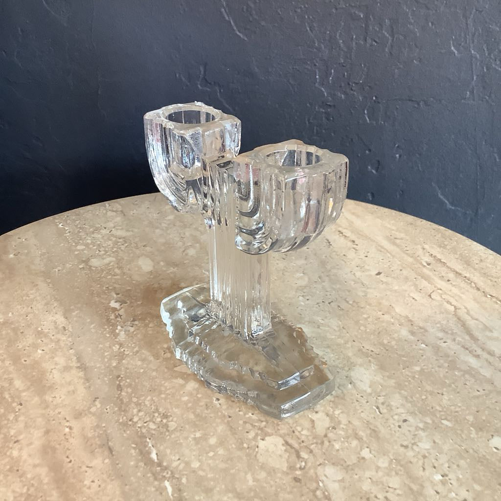 Vintage Glass Cactus Candle Holders