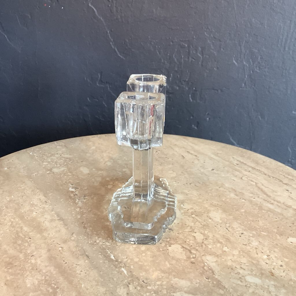 Vintage Glass Cactus Candle Holders