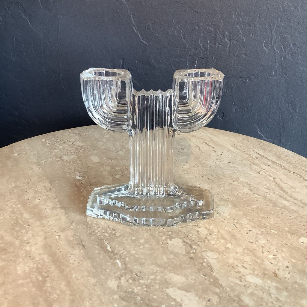 Vintage Glass Cactus Candle Holders