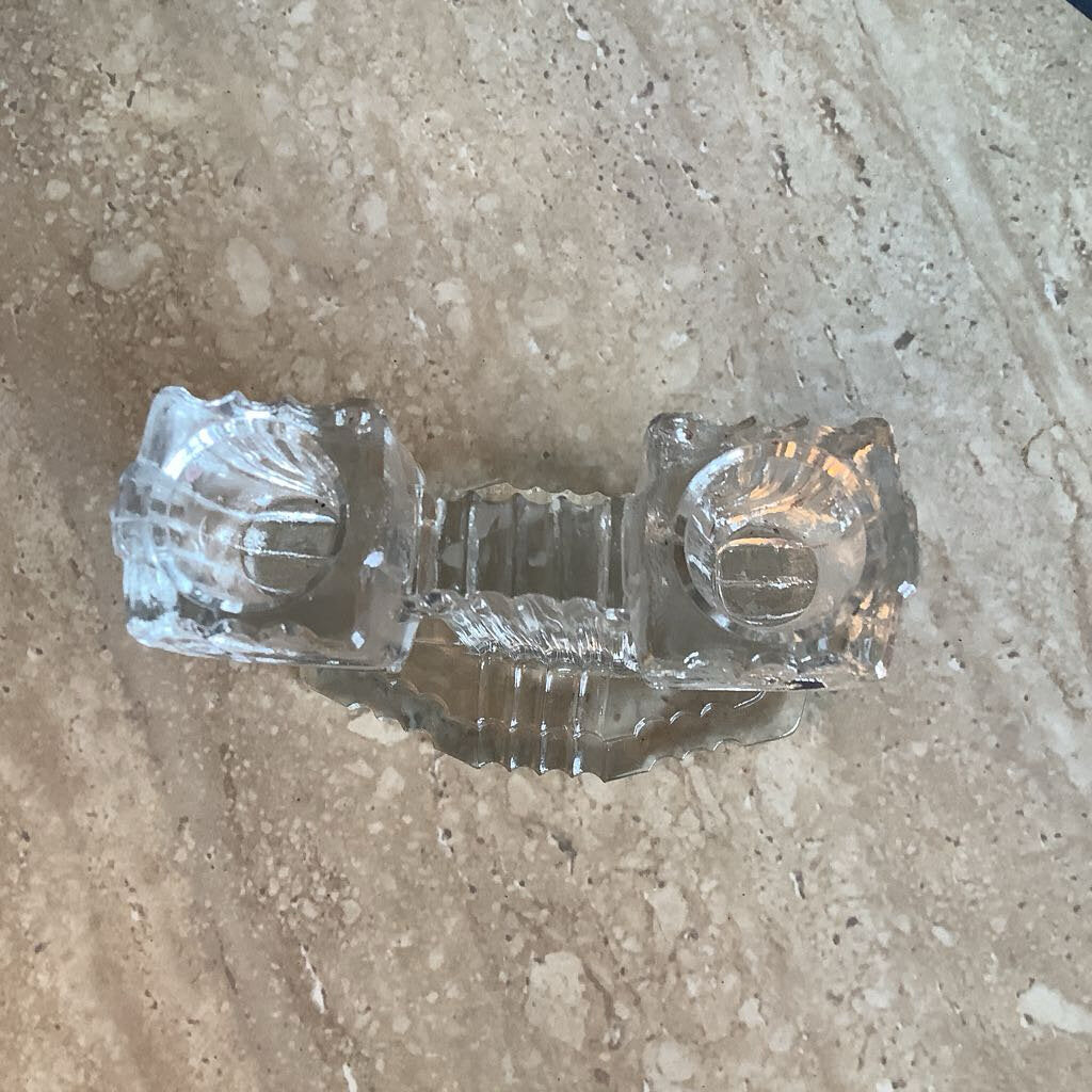 Vintage Glass Cactus Candle Holders