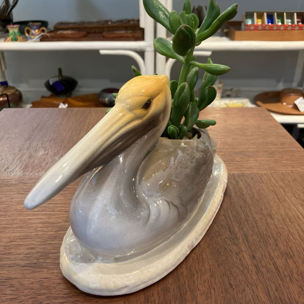 Vintage Ceramic Pelican Planter