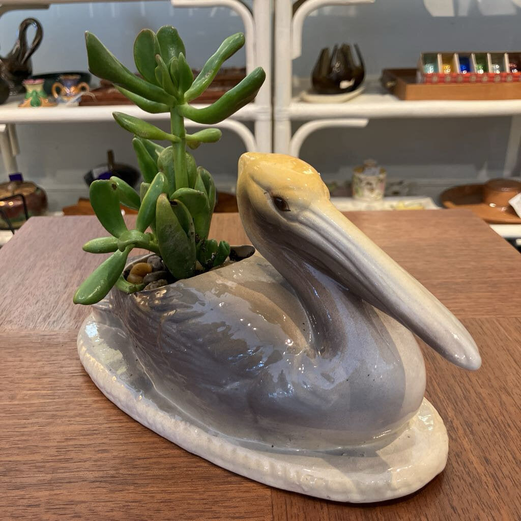Vintage Ceramic Pelican Planter